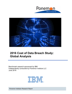 2016 Cost of Data Breach Study