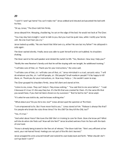 "I won`t! I won`t go home! You can`t make me!" Jonas sobbed and