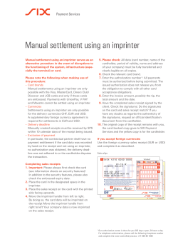 Datasheet Manual processing