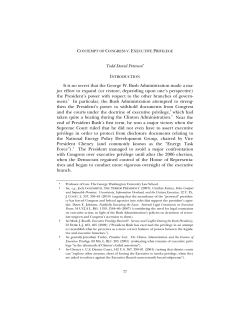 Contempt of Congress v. Executive Privilege