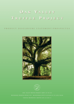 Oak Valley Truffles Project prospectus