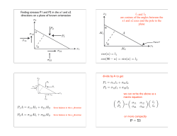 l1 cos(90 &minus; &alpha;)
