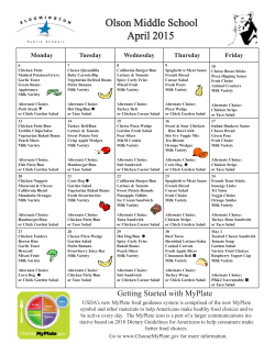 Olson Middle School April 2015