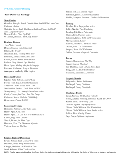 Summer Reading List