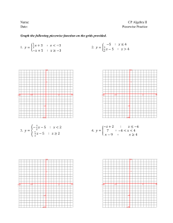 Name: CP Algebra II Date: Piecewise Practice Graph the following