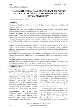 home accidents and associated factors among children less than