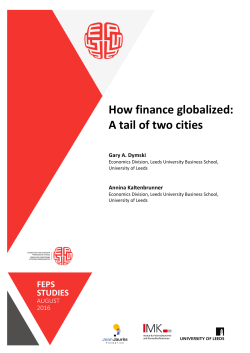 How finance globalized: A tail of two cities