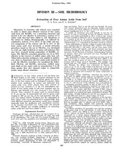 (1960) Extraction of Free Amino Acids from Soil
