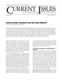 Inflation Goals: Guidance from the Labor Market?