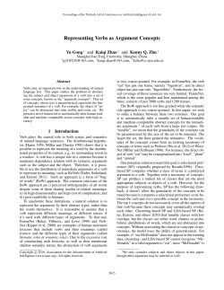 Representing Verbs as Argument Concepts