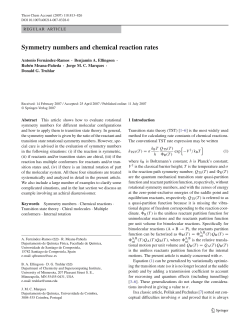 Symmetry numbers and chemical reaction rates