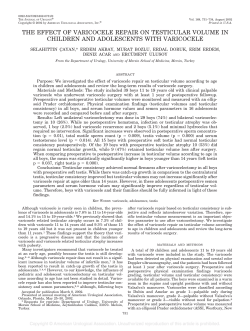 the effect of varicocele repair on testicular volume in children and