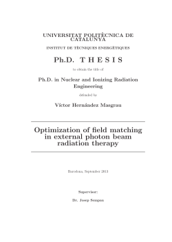 Ph.D. T H E S I S Optimization of field matching in external photon