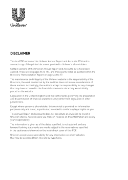 Unilever annual report and accounts 2016