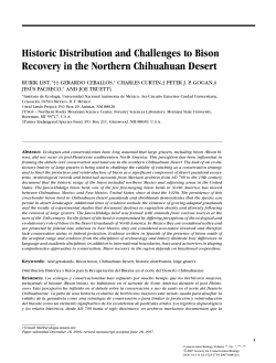 Historic Distribution and Challenges to Bison Recovery