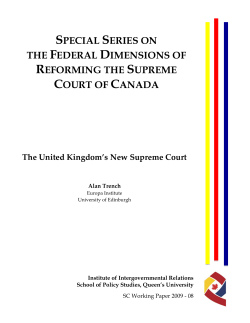 The United Kingdom`s New Supreme Court