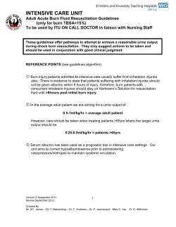 Intensive Care Fluid Guideline