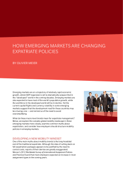 how emerging markets are changing expatriate policies