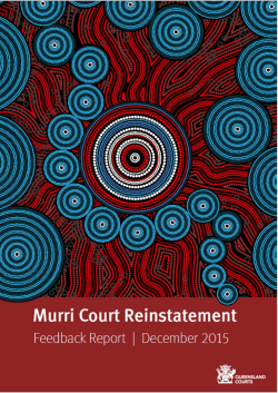 Murri Court Reinstatement Feedback Report 2015