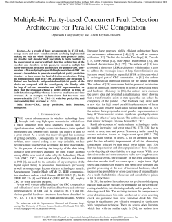 Multiple-bit Parity-based Concurrent Fault Detection Architecture for