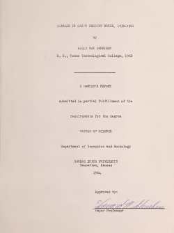 Changes in grain freight rates, 1930-1961 - K-REx