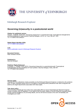 Governing (in)security in a postcolonial world