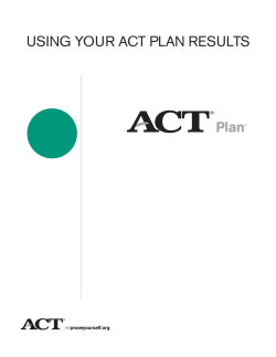 using your act plan results