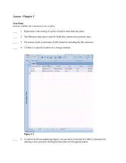 Access Chapter 1-Test