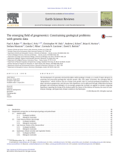 Constraining geological problems with genetic data