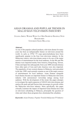 asian dramas and popular trends in malaysian television industry