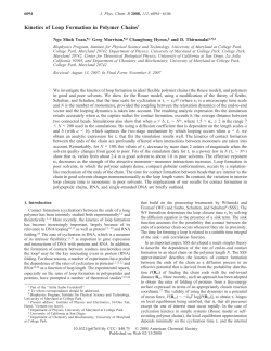 Kinetics of Loop Formation in Polymer Chains