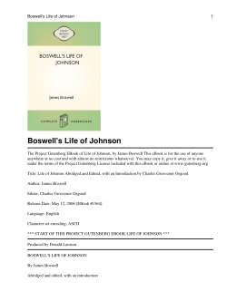 Boswell`s Life of Johnson