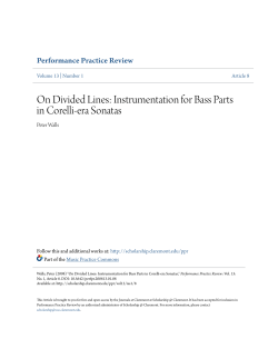 On Divided Lines: Instrumentation for Bass Parts in Corelli