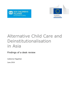 Alternative Child Care and Deinstitutionalisation in Asia
