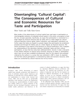 Disentangling `Cultural Capital`: The