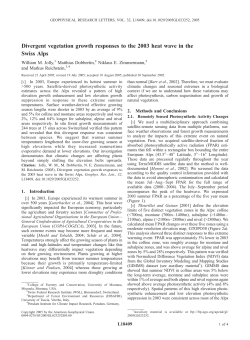 Divergent vegetation growth responses to the 2003 heat wave in the