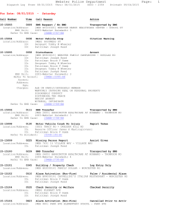 Dispatch Log - Webster Fire Department