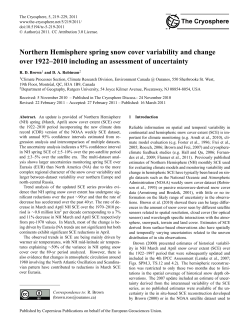 Northern Hemisphere spring snow cover variability and change over