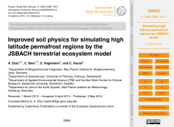 Simulating high latitude permafrost regions by JSBACH model