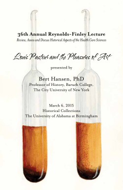 Louis Pasteur and the Pleasures of Art