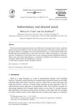 Indeterminacy and directed search