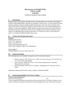 Bureaucracy and Public Policy