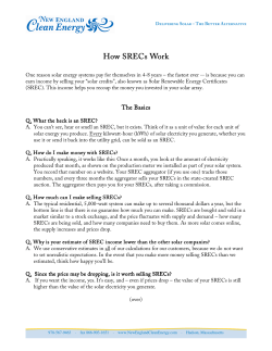 How SRECs Work - New England Clean Energy