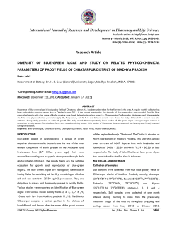 Diversity of blue-green algae and study on related physico
