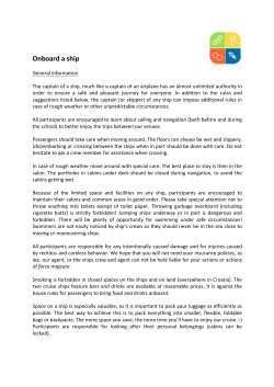 Life Onboard: Passenger Instructions
