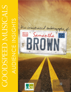 Audience Insights - Goodspeed Musicals