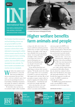 Higher welfare benefits farm animals and people