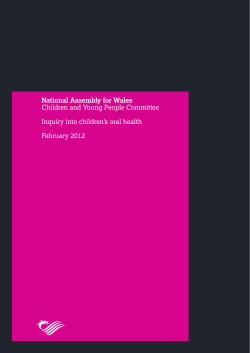 Childrens Oral Health in Wales Report