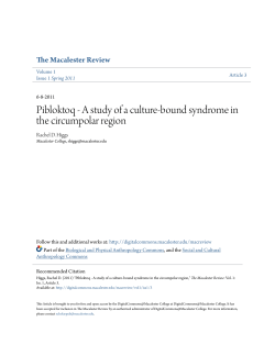A study of a culture-bound syndrome in the circumpolar region