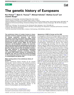 The genetic history of Europeans